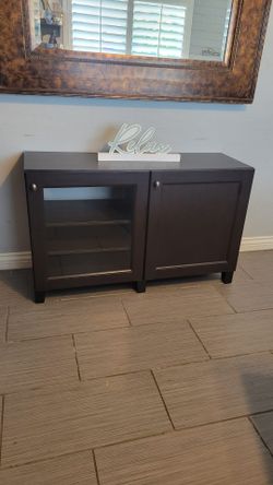 BLACK BROWN CABINET/ TV STAND