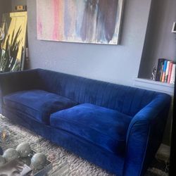 Blue Velvet Couch