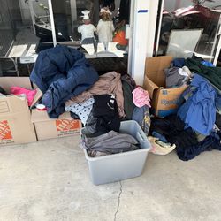 Free Boxes Of Clothing!!! Misc Sizes. Must Pick Up Must Take All!!!