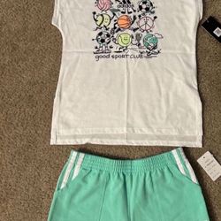 Tshirt and Short - Adidas for Girls, Size 6