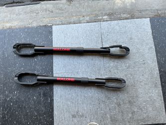 Bike levelers for bike rack on back of car called Malones as new top tube levelers