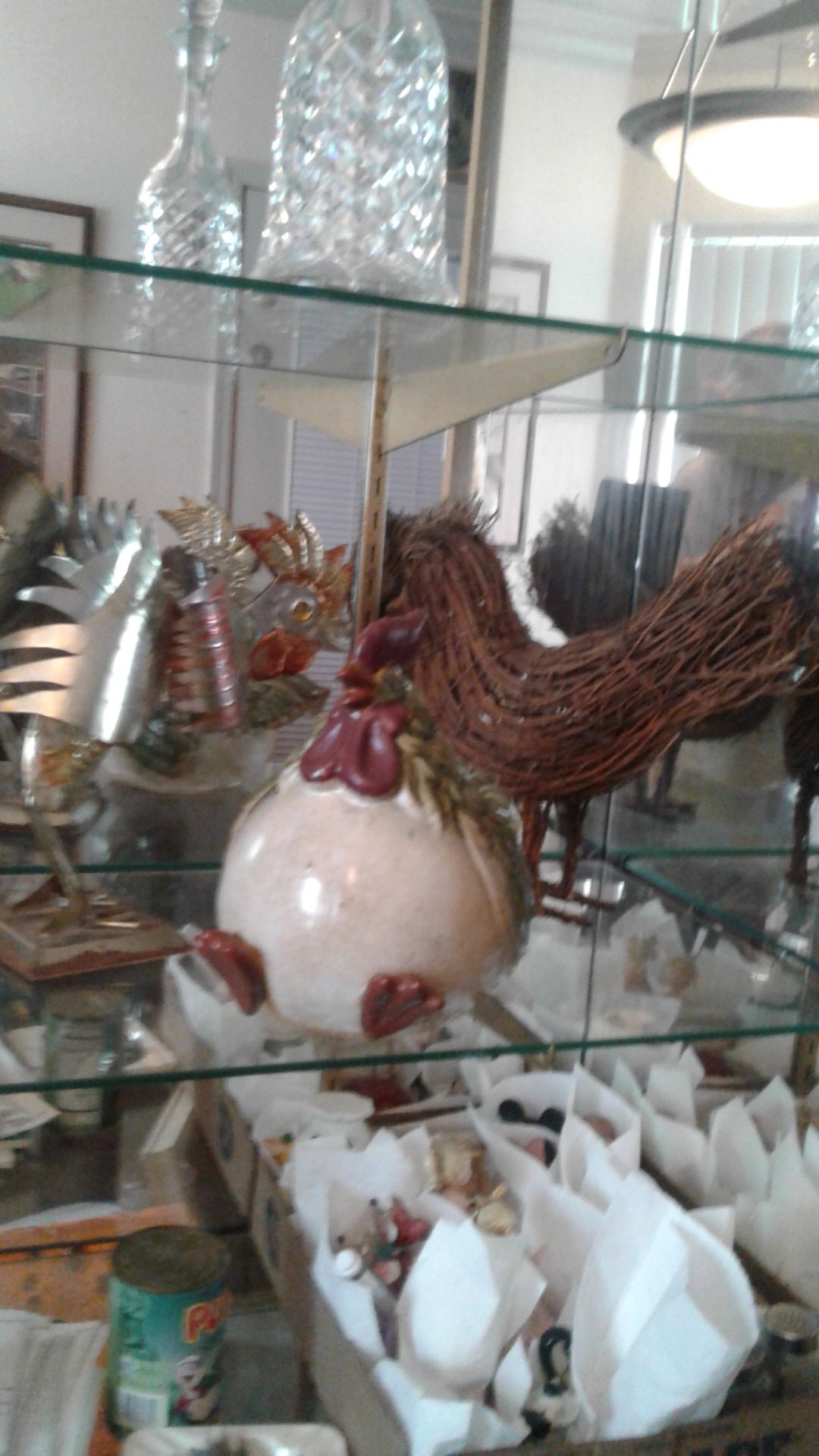 Little collection of three roosters decor