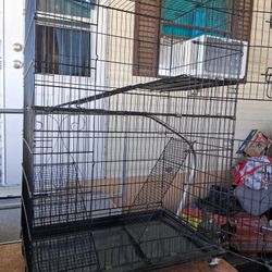 Small Animal Cage W/ 2 Doors 4ft Tall By 2ft 8" Wide