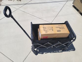 BRAND NEW Sunnyfeel foldable Collapsible wagon shopping grocery dolly cart in black