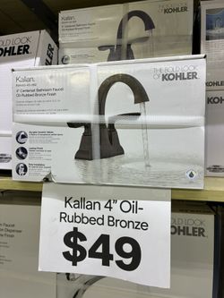 Kohler Kallan 4" Centerset Bathroom Faucet - Oil-Rubbed Bronze