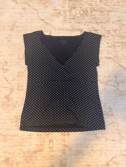 Brandy Melville Polka Dot V-Neck Top