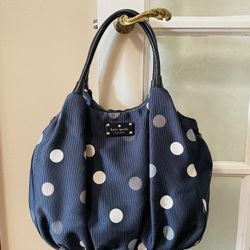 Kate Spade Blue Polka Dot Tote