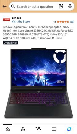 lenovo legion pro 7i gen 10 gaming laptop