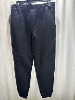 Cotton Heritage Men’s Black Fleece Jogger Pants XL Drawstring Tapered