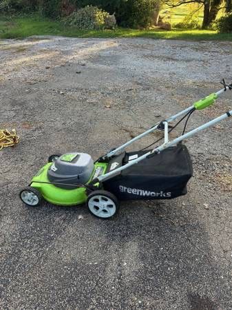 Greenworks 20-inch 12 Amp Corded Electric Push Lawn Mower.