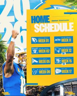 Los gangles Chargers  tickets for 2026!