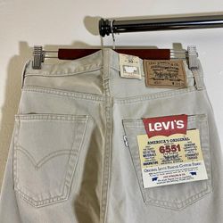 NWT LEVI'S 551 Ivory Skinny Jeans 30x32 Made in Tunisia