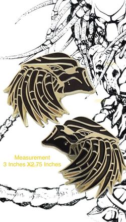 A Pair Black/Gold Right & Left  Predator Emblem Clearance Sale