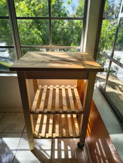 IKEA BEKVÄM Kitchen Cart, beech, height33 1/2 x length 22 7/8 x depth19 5/8 "
