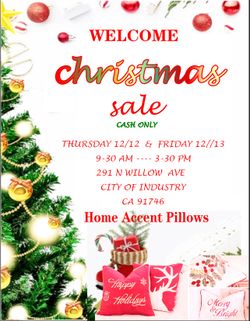 Christmas  pillows  big yard sale