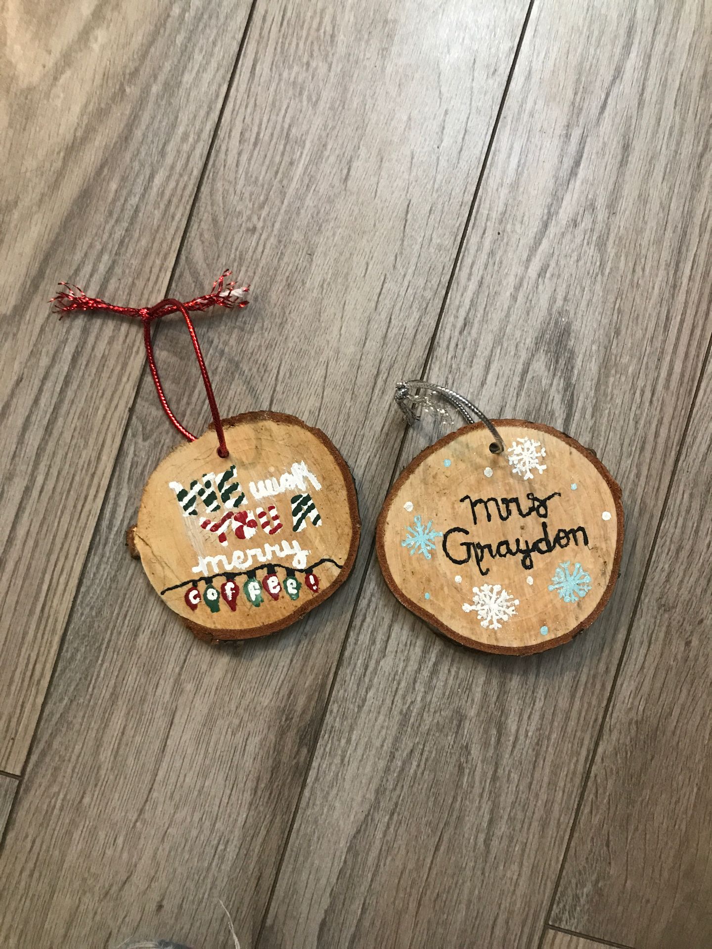 Homemade customizable christmas ornaments