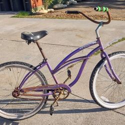Firmstrong Urban Lady Women's Step-Thru 26" Purple Beach Cruiser Bike Bicycle