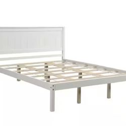Queen Size White Bed Frame With Headboard