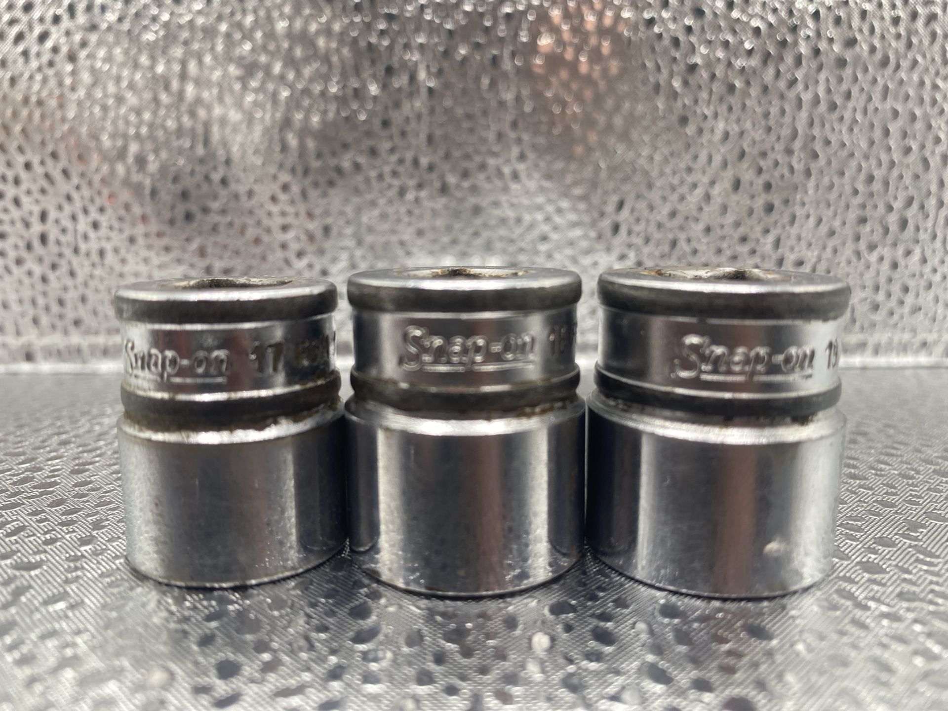 Bundle lot of 3 Snap-On FSM191 FSM181 FSM171 17mm 18mm 19mm 3/8" Drive Vintage