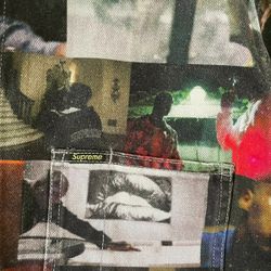 Supreme Nas and DMX Collage Denim Chore Coat Multi Jacket