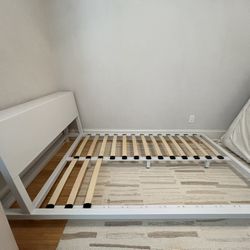 Full White CB2 Bed 