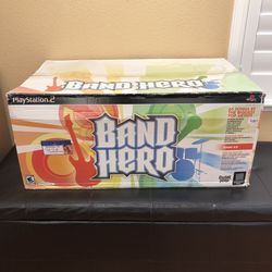 NEW Playstation 2 PS2 BAND HERO Super Bundle Game Set drums, guitar, microphone