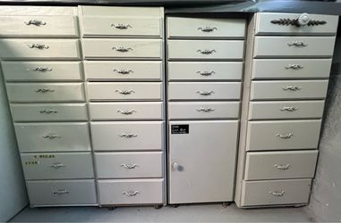 Craft/Drawer cabinets (4) with jewelry spacers