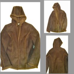 LLbean Woman's Faux Shirpa Fleece Hooded Coat