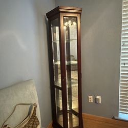 Tall Curio Cabinet Glass Shelves