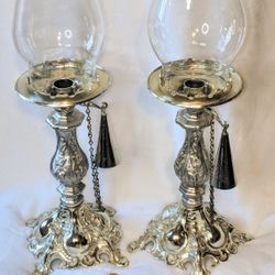  Vintage Candelabras with attached Snuffers