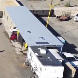 Roof for parking materials. Estructura para estacionamiento