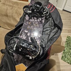 Tour System Snowboard, Boots, and  Oakley Goggles,