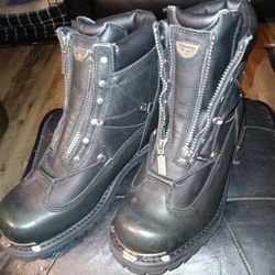 Milwaukee Mens Size 9.5 Leather Motorcycle Boots 