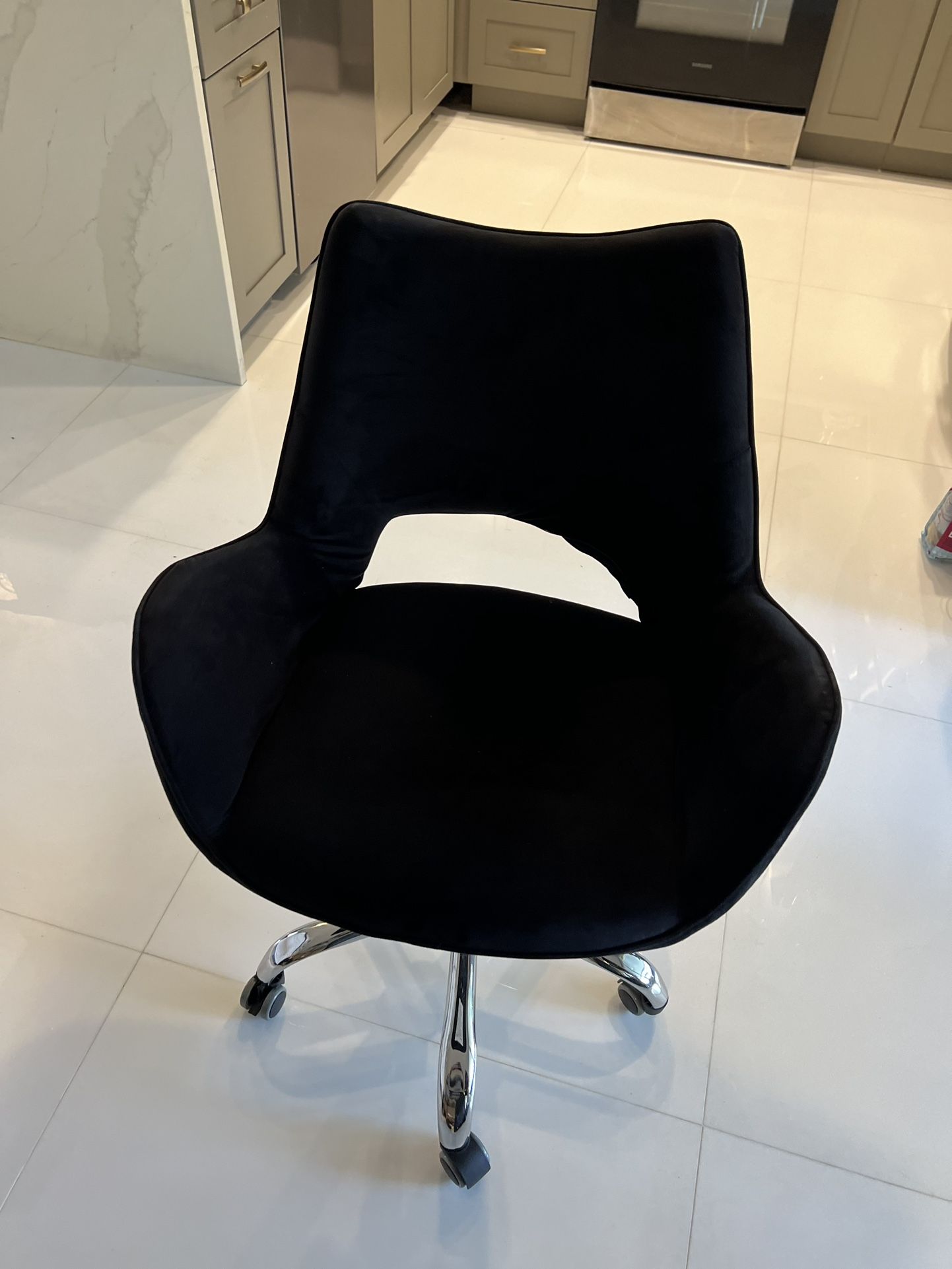 Black Suede Chair
