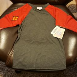 Lularue Kids Size 6 Shirt Sloan Boy Girl Unisex Kids Tee Shirt Brand New Discontinued Pattern  Dark Grey Blue Yellow Red Black Tree Native 