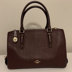 COACH BROOKLYN CARRYALL HANDBAG Pebbled LEATHER