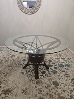 Beautiful Glass Top Dining Table