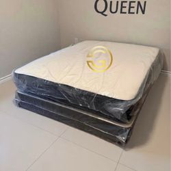 Queen Mattress Set – Medium – Brand New – Delivery Available 🚚