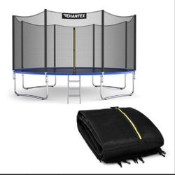 Safe Outdoor Trampolín Round 