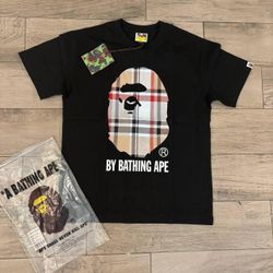 bapexburberry tee shirt 1:1