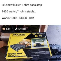Kicker 1 Ohm Bass Amp
