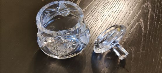 Vintage Hand-Cut Crystal Covered Candy Dish / Biscuit Jar