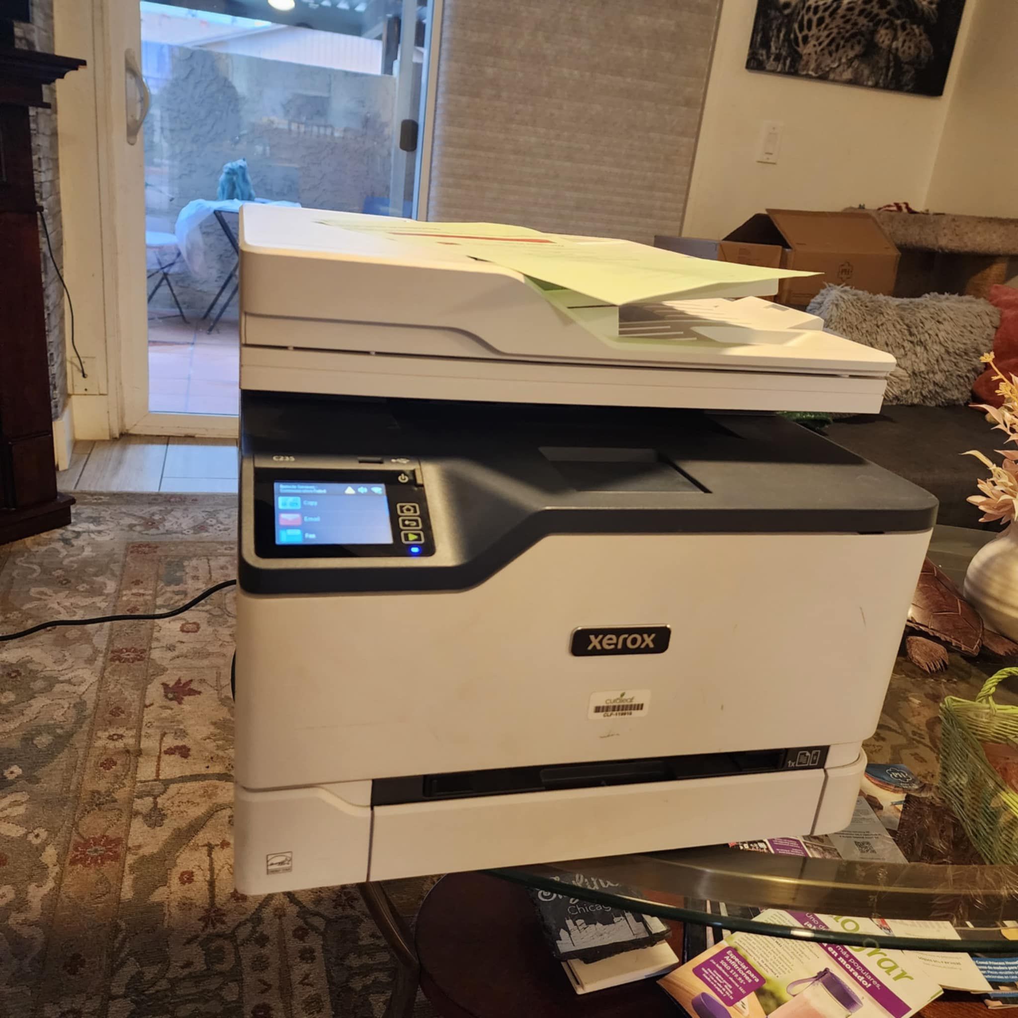 Printer Specifications SKU:C235/DNI Printer Brand: Xerox Standard Functions: Print, copy, scan, fax Print Speed: Up to 24 pages/minute Paper Capacity: