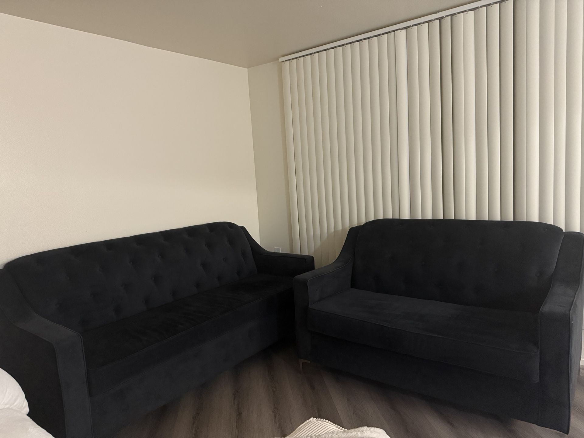 Black Velvet Couch