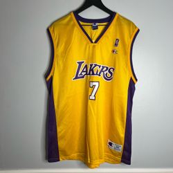 Los Angeles Lakers Isaiah Rider Jersey Mens 44 Large Champion NBA Basketball