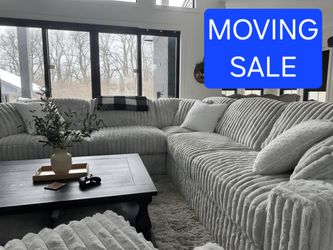 Grey Sectional Couch Sofa Ashley Stupendous 3pc Set