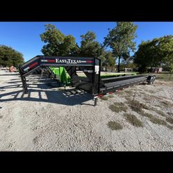 2023 East Texas 36' Gooseneck Open Center Steel Car Hauler Low Boy 