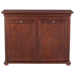 Hampton Harbor 35 in. Double Tilt-Out Hamper in Sequoia
