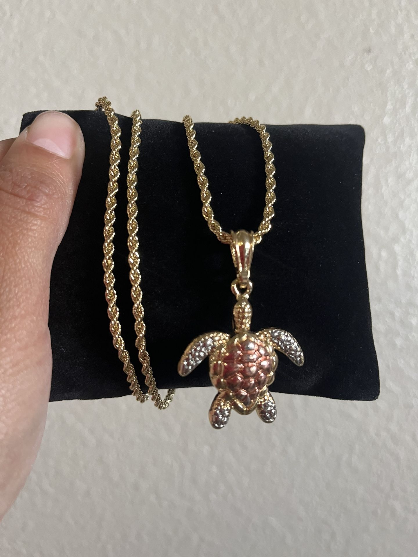 Turtle Necklace Gold Plated Necklace Cadenita De Tortuga 