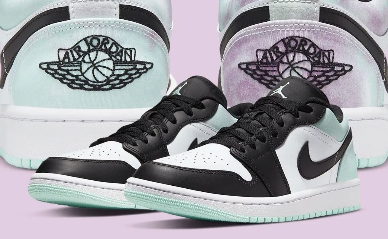 NIB Nike Air Jordan Low SE DM1199 100 White Black Toe Tie Dye